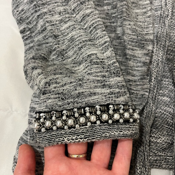 Express Gray Blazer with pearl beading detail- size XS - Picture 3 of 3